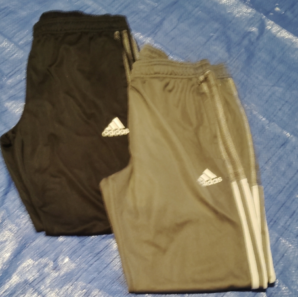 Adidas Black and Gray Joggers